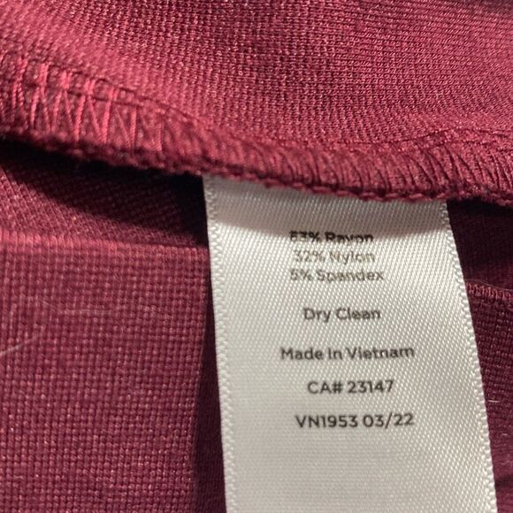 Talbots Audrey Mock Neck Ponte Jersey A-Line Dress 3/4 Sleeve Wine Sz 18WP - Picture 12 of 12